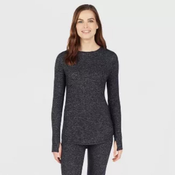 New Cuddl Duds Women's Sweater Knit Thermal Top - Picture 1 of 6